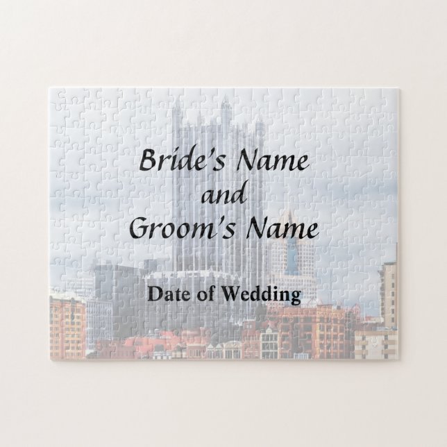 Puzzle Fournitures de Mariage de Pittsburgh PA Skyline (Horizontal)