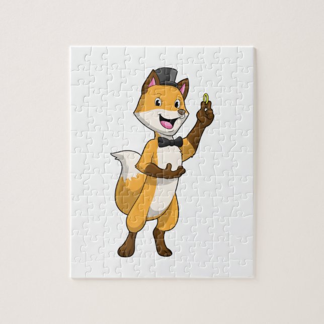 Puzzle Fox en Groom avec anneau Mariage (Vertical)