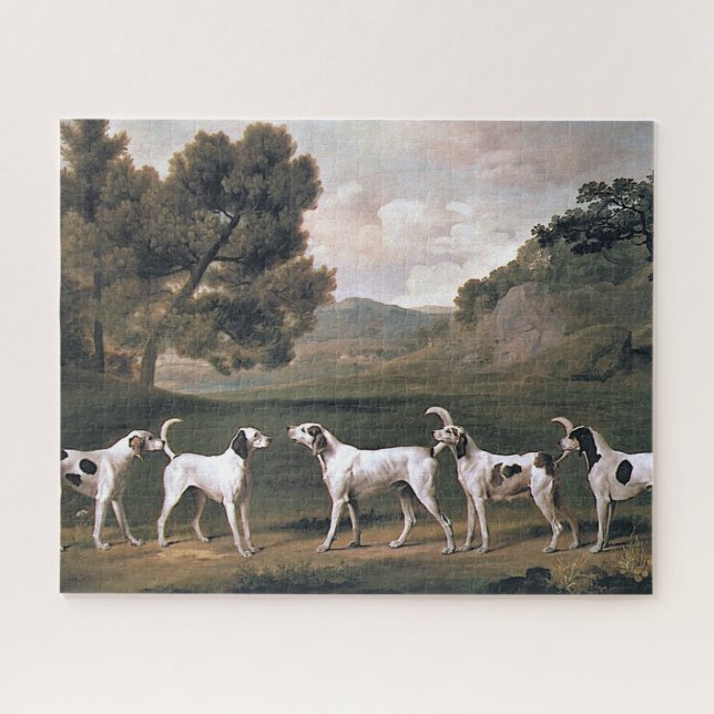 Puzzle Foxhounds dans un paysage anglais (George Stubbs) (Horizontal)