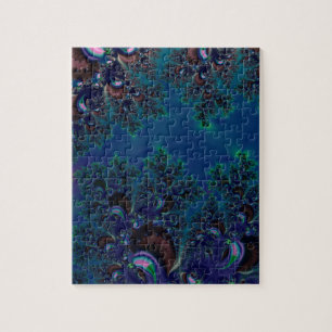 Puzzle Fractage du givre bleu de minuit
