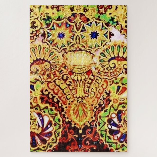 Puzzle "Fractal Psychedelic Cat" par Louis Wain (Vertical)