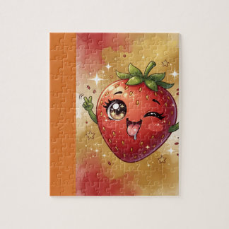 Puzzle Fraise Clin d'œil