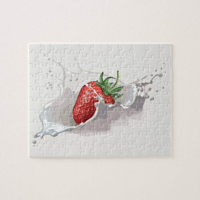 Puzzle Fraises et crème, difficiles (Horizontal)