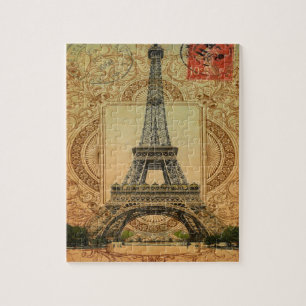 Puzzle francais moderne vintage paris tour eiffel