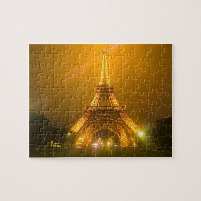 Puzzle France, Paris. Tour Eiffel illuminée à 3 (Horizontal)