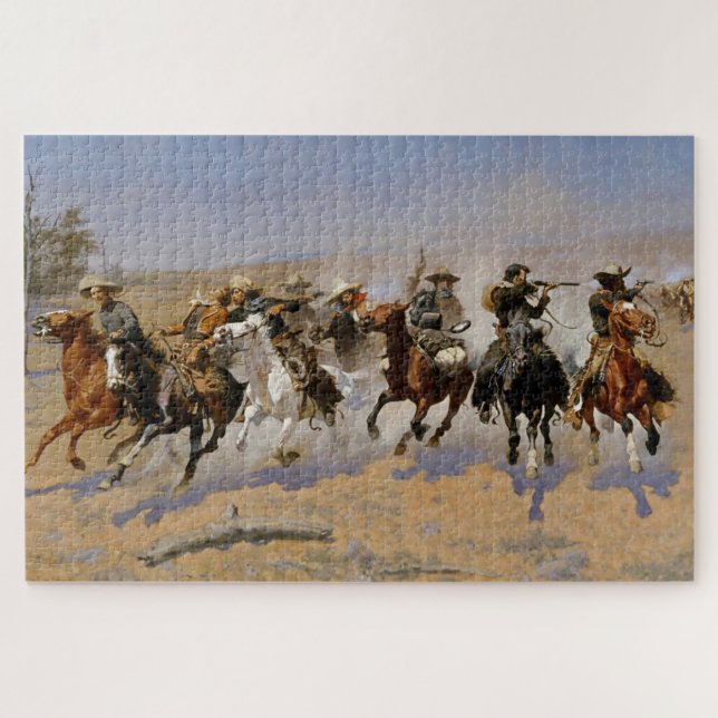 Puzzle Frederic Remington Art Occidental "Dash Pour Le Ti (Horizontal)