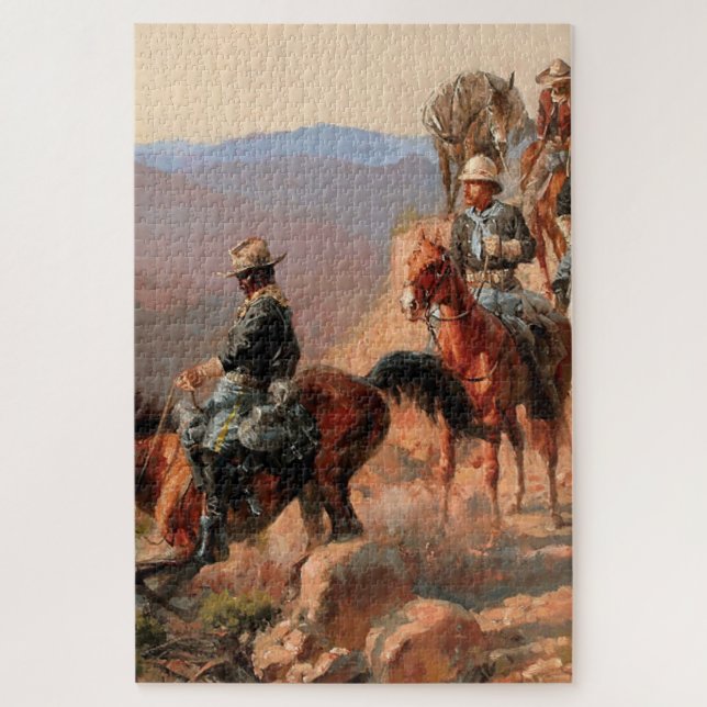 Puzzle Frederick Remington "Avec la 10e cavalerie" (Vertical)