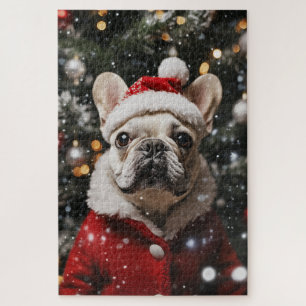 Puzzle Frenchie Festive : Un portrait de vacances
