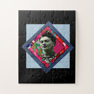 Puzzle Frida Kahlo Retro Pink Denim