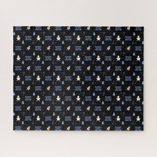 Puzzle Froid Météo Courir Noël Snowman (Horizontal)