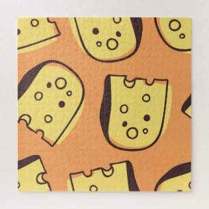 Puzzle Fromage tiré à la main : Motif Artistique sans cou