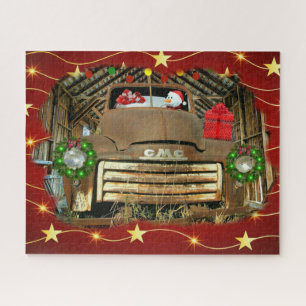 Puzzle Frosty's Vintage GMC Truck Christmas Run
