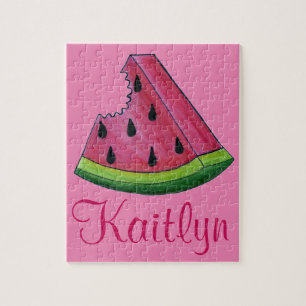 Puzzle Fruit Melon Slice Pink Juicy