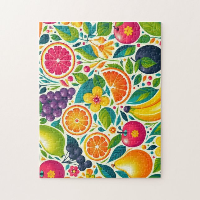 Puzzle Fruits colorés (Vertical)