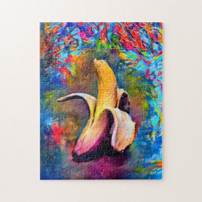 Puzzle Fruits de banane colorés | Difficile (Vertical)
