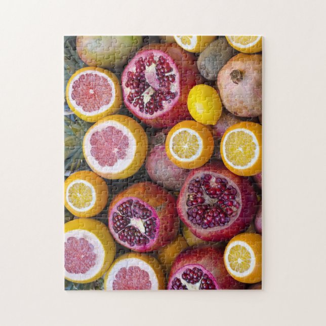 Puzzle Fruits tropicaux frais Pomegranate Mango Grapefrui (Vertical)