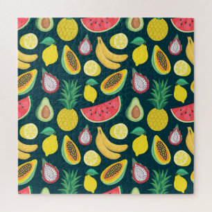 Puzzle Fruits tropicaux Vintage Motif Bliss