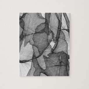 Puzzle Fumée Abstraite noire et blanche Gris de charbon 