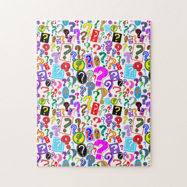 Puzzle Fun Vibrant Motif des points de question (Vertical)
