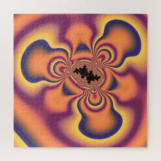 Puzzle Funky Colorful Fractal Whirlygig Art Abstrait (Horizontal)