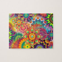 Funky Retro Motif Abstrait Boho