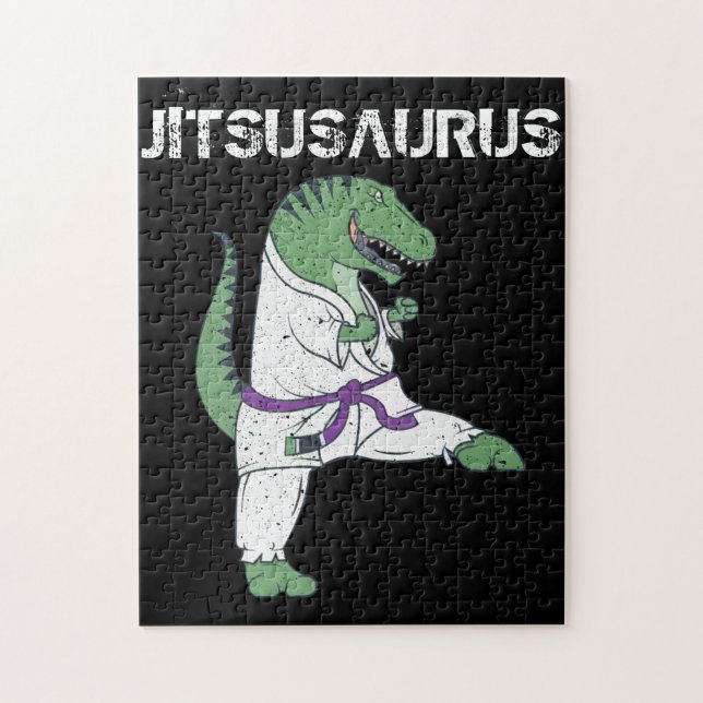 Puzzle Funny Jujitsu, T-Rex Jiu Jitsu Black Belt (Vertical)