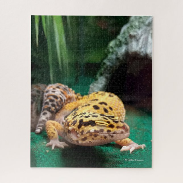 Puzzle Funny Leopard Gecko sourit pour les Paparazzi (Vertical)