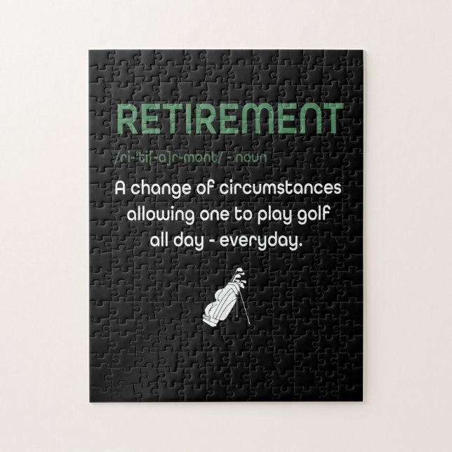 Puzzle Funny Retraite Golf - Retraité Golfers Cadeau (Vertical)