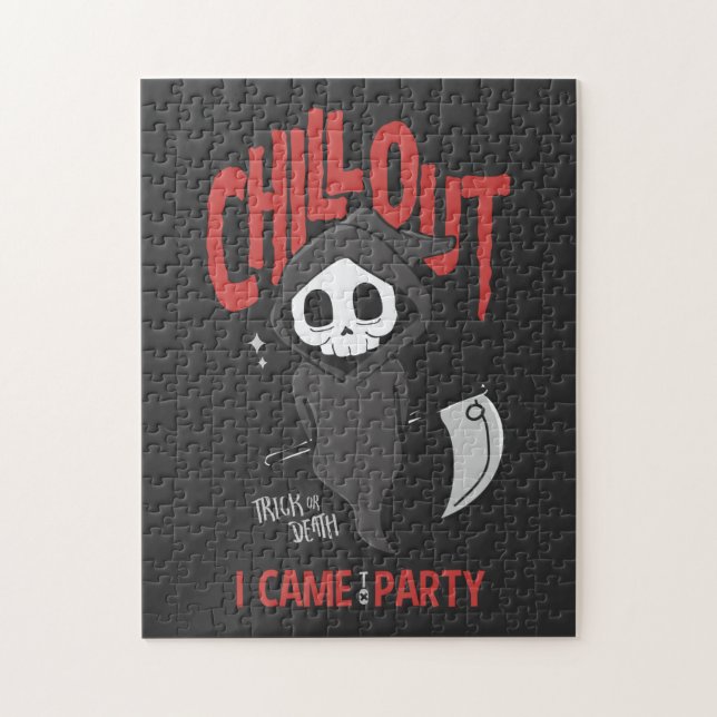 Puzzle Funny Sarcastique GrimReaper Halloween Party (Vertical)