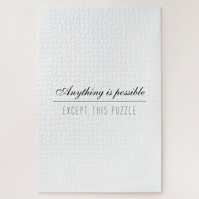 Puzzle Funny White Solid Color Impossible Challenging (Vertical)