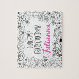 Puzzle für benutzerdefinierte Farbflorennamen