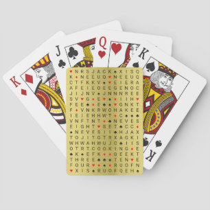 Puzzle für die Word-Suche - Standard Spielkarten