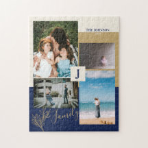 Puzzle für Fotosammlungen in modernen Farbblöcken
