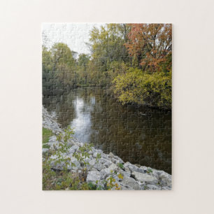 Puzzle für landschaftliches Foto mit kreativem Flu