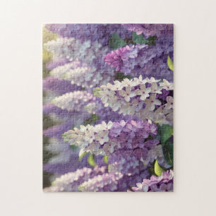 Puzzle für lila Blume