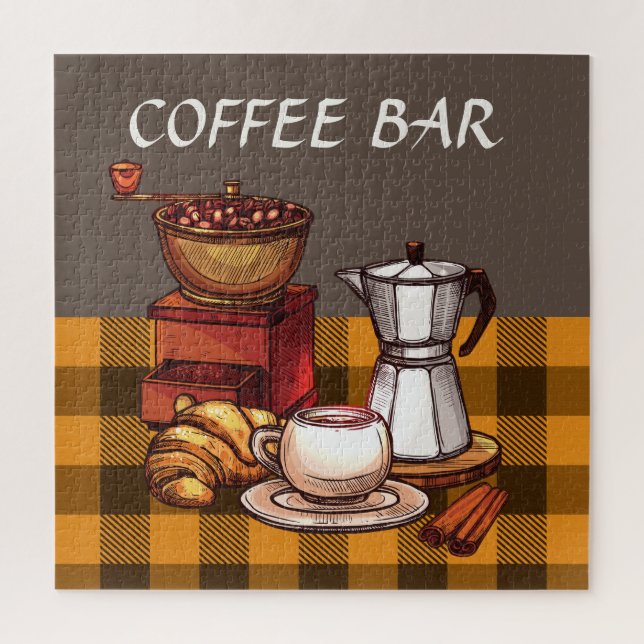 Puzzle für niedliche Kaffee-Bar (Vertikal)