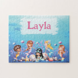 Puzzle für personalisierte Meerjungfrau