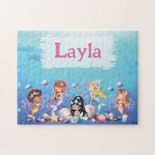 Puzzle für personalisierte Meerjungfrau