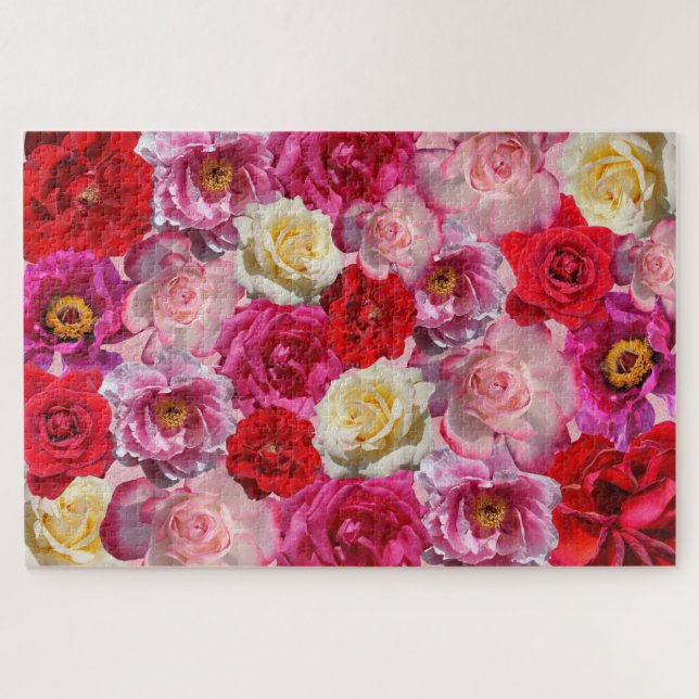Puzzle für viele Rose (Horizontal)