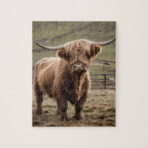 Puzzle **"Furry Majesty : The Woolly Brown Highland Cow"*