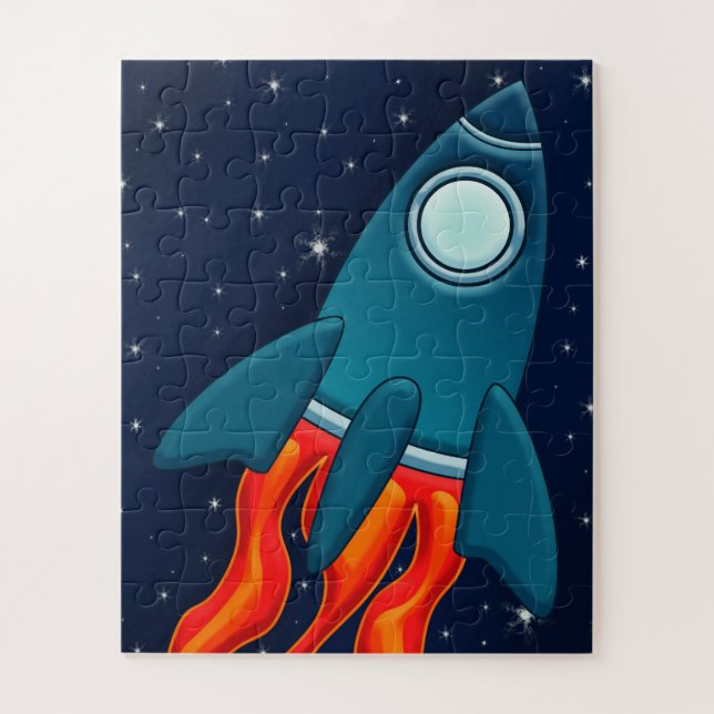 Puzzle Fusée spatiale mignonne et conception d'espace ext (Vertical)