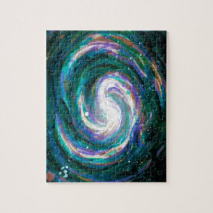 Puzzle Galaxie d'émeraude et de violet
