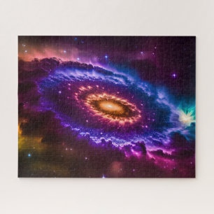 Puzzle Galaxie et étoiles de couleur cosmique dans l'espa