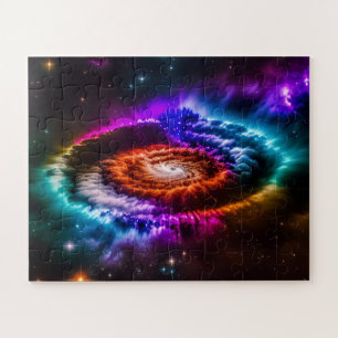 Puzzle Galaxie spirale de l'Indigo arc-en-ciel dans l'uni