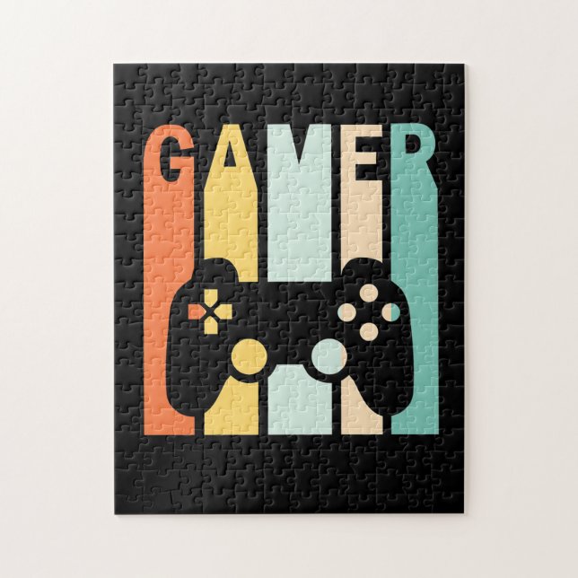 Puzzle Gamer Gift | Gamer Retro Vintage (Vertical)