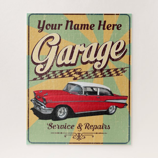 Puzzle Garage classique rétro (Vertical)