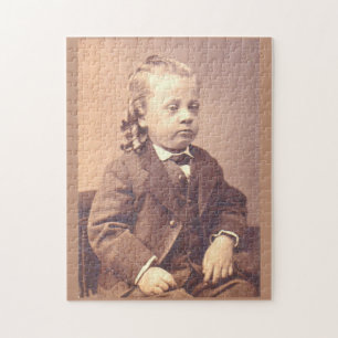 Puzzle garçon victorien avec un style de cheveux malheure