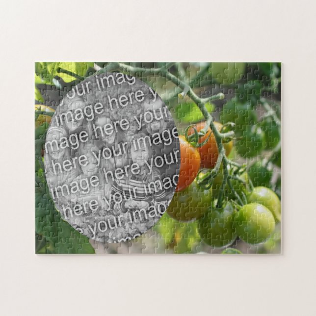 Puzzle Garden Cherry Tomates Ajouter Votre Photo (Horizontal)