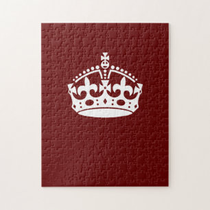 Puzzle Garder calme Couronne Bourgogne rouge Accent