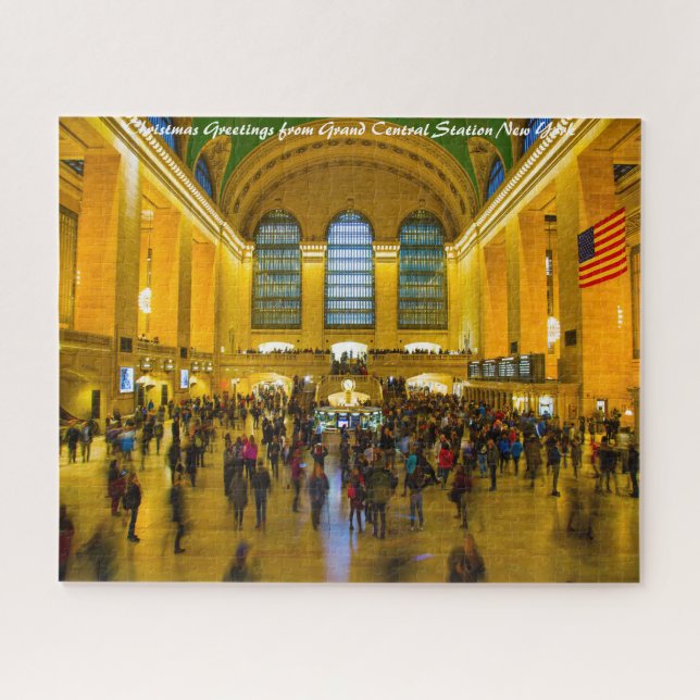 Puzzle Gare Grand Central de Brooklyn.Salutations de Noël (Horizontal)